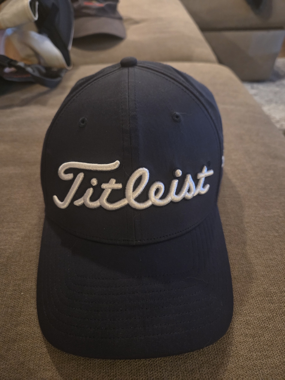 Titleist Navy Blue Hat with White Script Logo